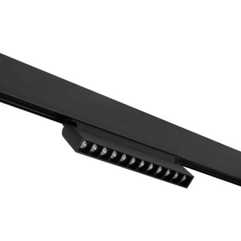 Spot LED CCT linéaire orientable sur rail magnétique 48V - 12W - - Noir