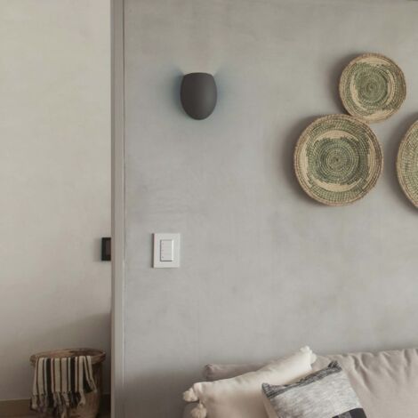 Applique murale en ciment "Semba" - 3 couleurs - 1 x G9 - Gris