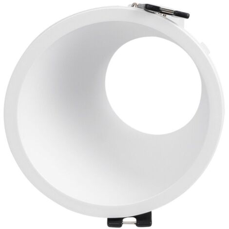 Collerette spot encastrable ronde asymétrique - Faible UGR - - Blanc (1/5)