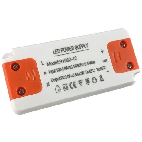 Alimentation LED 24V 12W IP20 extra plate