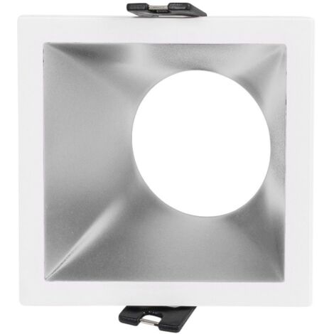 Collerette spot encastrable carrée asymétrique - Faible UGR - - Argent (1/5)