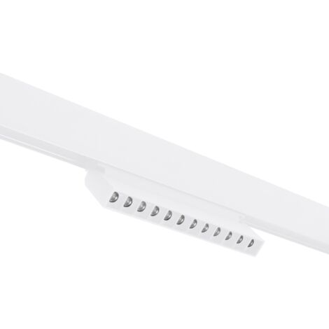 Spot LED CCT linéaire orientable sur rail magnétique 48V - 12W - - Blanc