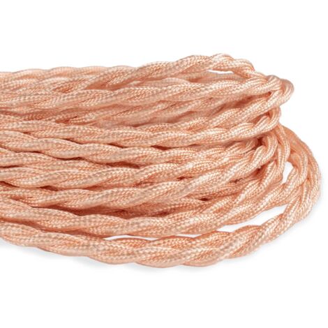 Câble électrique tressé en tissu effet soie Golden (1/5)