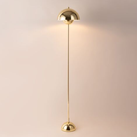Lampe sur pied design vintage "Mia" - E27 - Doré