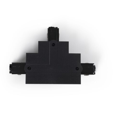 Té rigide pour rail triphasé encastré - GEN2 - DROITE - Noir