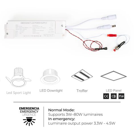 Lampada Emergenza LED UNIVERSO IP65 – 3.5W 400LM Autonomia 3h – Bianca