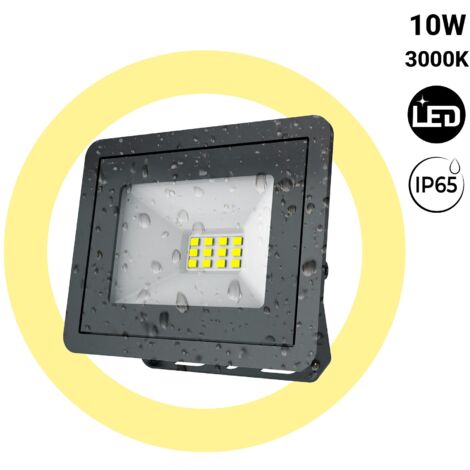 Spot LED d'extérieur - Slim - 10W - 1100lm - IP65 - Blanc Chaud - Noir
