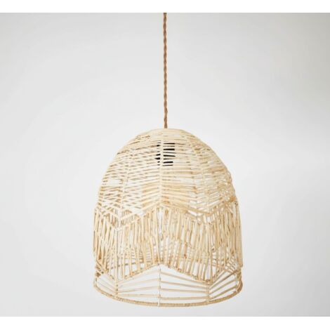 Suspension en osier "NORMA" - Ø45cm - E27 - Corde boho chic
