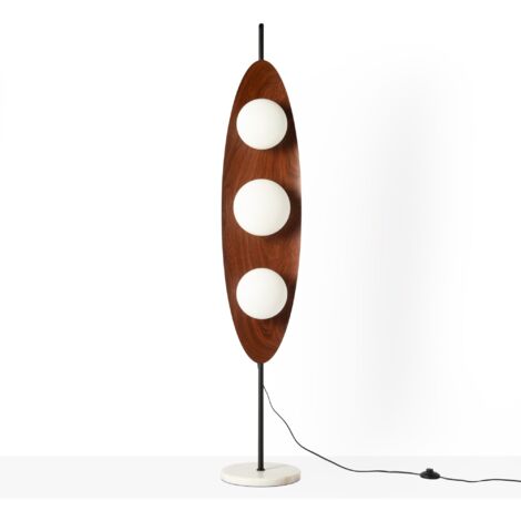 Lampadaire "Pacific" - Effet bois - 3 x G9