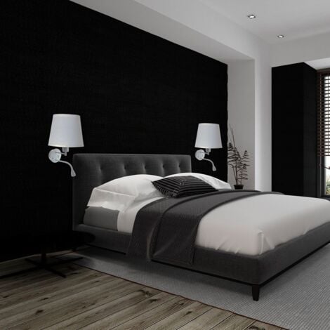 Applique murale "PAIR" E27 avec liseuse LED 3W - Blanc