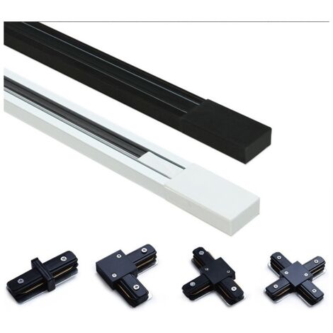 Rail monophasé en saillie pour spots LED - barre de 1 mètre - Blanc