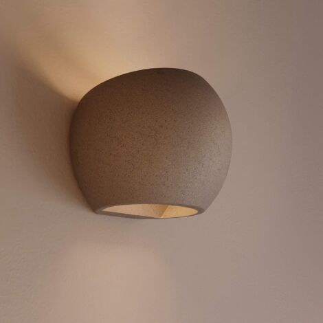 Applique murale en béton "Ball" - Up & down - 1 x G9 - Gris