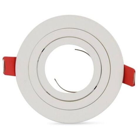 Collerette ronde orientable à encastrer GU10 / MR16 - Blanc (1/3)