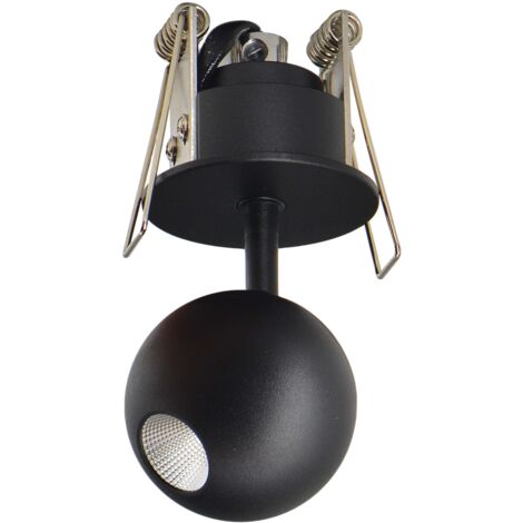 Spot LED 5W orientable et encastrable LUNA - Noir (1/5)