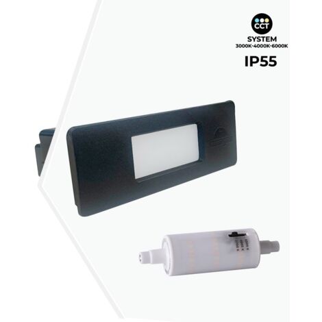 Balise extérieure LED encastrable au mur "Nina 150" 3,5W - IP55 - Noir (1/5)