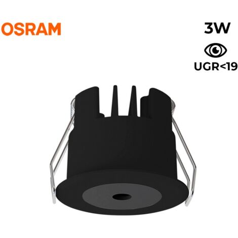 Barcelona Led – Mini spot LED encastrable 3W – Faible éblouissement UGR – Dimensions Ø40x32,1mm – Lumière chaude 2700K – Angle d'ouverture 30°