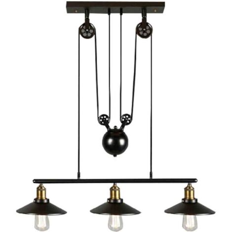 Lampe suspension "Clock Work" - Noir