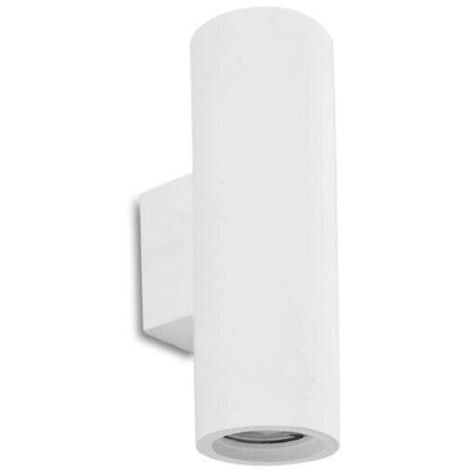 Barcelona Led – Applique murale 2 spots GU10 50W – Aluminium blanc – Éclairage haut et bas – IP20 pour intérieur – Ø56x75x180mm - 50Wx2