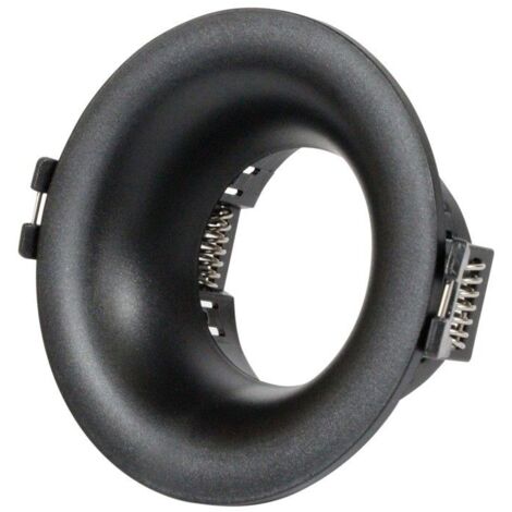 Support spot encastré pour ampoule GU10 / MR16 - Coupe Ø70mm - Noir