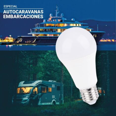 Ampoule 12-24 VDC 8W E27 A60 pour caravanes, camping-cars et - Blanc Neutre