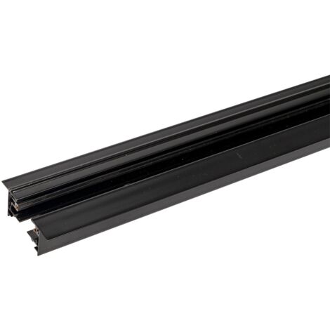 Rail monophasé 200 cm encastrable - Noir