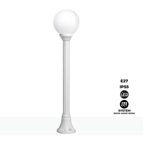 Lampadaire extérieur Fumagalli LED "GLOBO MIZAR/G250" 8.5W E27 - - Blanc