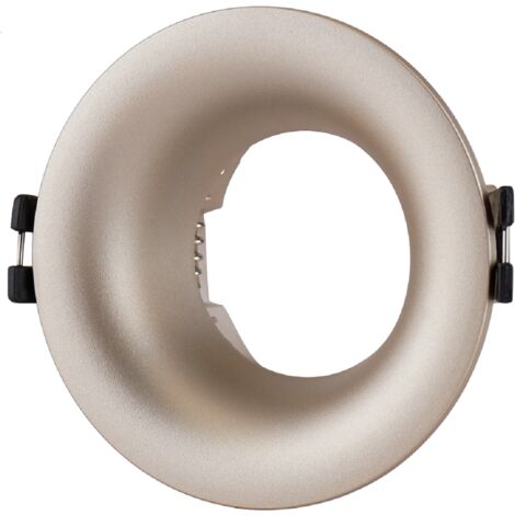 Support spot encastré pour ampoule GU10 / MR16 - Coupe Ø70mm - Champagne
