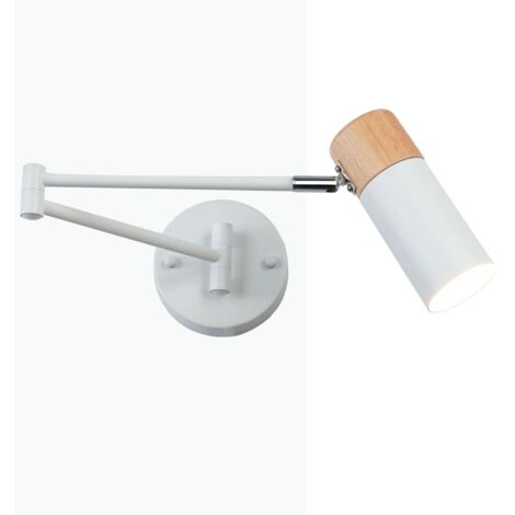 Applique murale scandinave extensible "Logan" - E27 G45 - Blanc