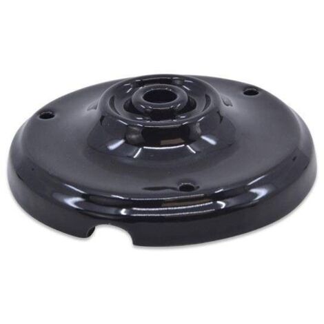 Barcelona Led – Rosace en céramique Canopi 100mm – Couleur noir – Fixation par 3 trous pour vis – Pour installation de lampes décoratives