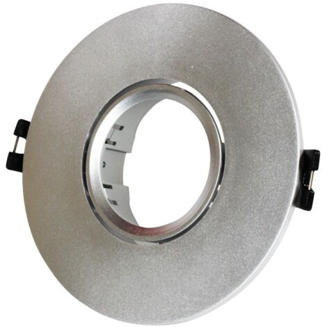 Collerette ronde orientable pour spot GU10 / MR16 Ø110mm - Argent
