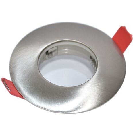 Collerette argentée étanche à encastrer pour ampoule GU10 / (1/4)
