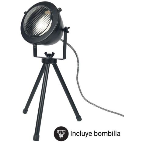 Lampe de table vintage métal "MOTT" - Noir (1/5)