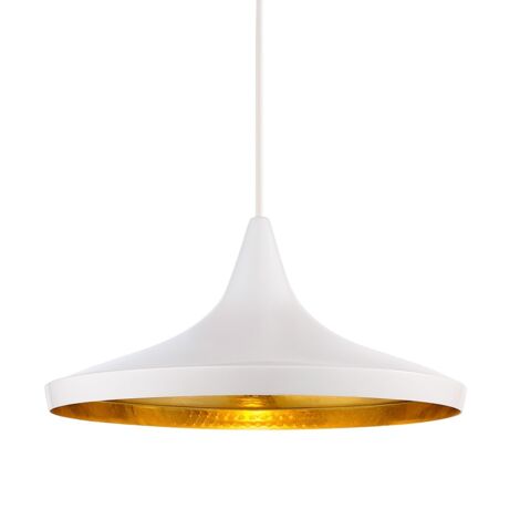 Barcelona Led – Lampe suspension Kolding – Aluminium blanc – Ø360mm x H300mm – Longueur câble 1150mm – Tension 220-240V AC – IP20 intérieur