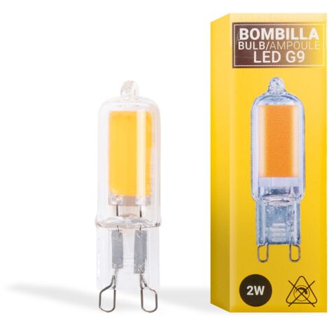 Ampoule LED G9 2W - COB - 360º - 220-240V AC - Blanc Chaud