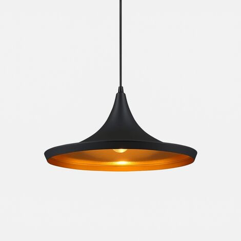 Barcelona Led – Lampe suspension Kolding – Aluminium noir – Ø360mm – Compatible ampoule E27 – Tension 220-240V AC – Usage intérieur IP20