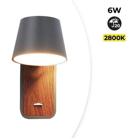 Barcelona Led – Applique murale LED orientable 6W – 520 lumens – Blanc extra chaud 2700K – Aluminium blanc mat – Spot rotatif 350° – IP20