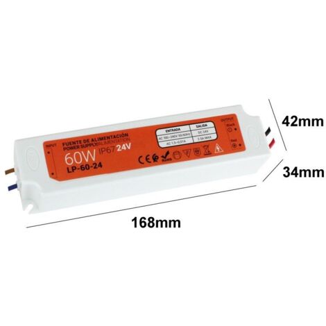 Transformateur étanche compact 24V 60W IP67