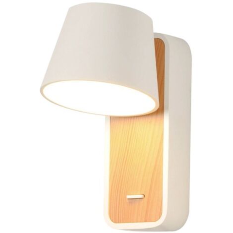 Barcelona Led – Applique murale LED orientable 6W – 520 lumens – Blanc chaud 2700K – Aluminium blanc mat – Angle d'ouverture 120°
