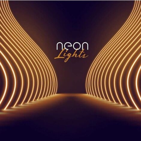 Néon LED flexible 24V DC - 12x12mm - 10 mètres - Kit complet - - Blanc Chaud