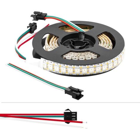 Ruban LED intelligent IC RGB 5V DC - IP20 - 21,6W/m - 144 LED/m