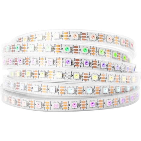 Ruban LED intelligent IC RGB 5V DC - 14,4W/m - IP20 - 60 LED/m -