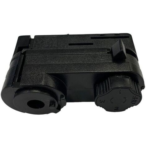 Connecteur adaptateur de luminaire pour rail triphasé - Noir