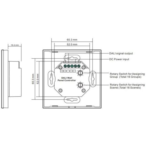 Interrupteur tactile CCT 12-24V-DC (4 zones) DALI DUAL TOUCH