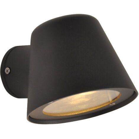 Barcelona Led – Applique murale extérieure LED – Aluminium et verre – Ampoule GU10 5W incluse – IP44 pour protection humidité – Ø 115 x 145 x 110 mm
