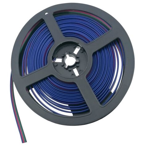 Câble RGB 4 fils Ø0,52mm 12-24V DC (1/2)