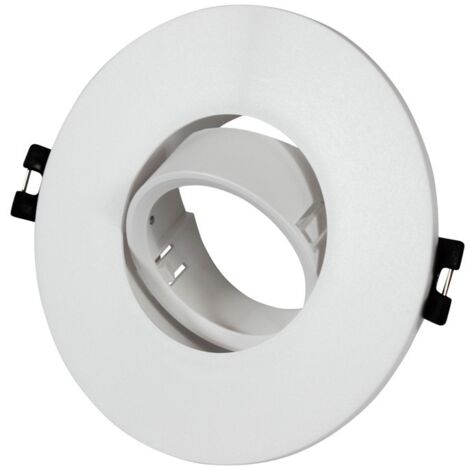 Collerette ronde orientable pour spot GU10 / MR16 Ø110mm - Blanc