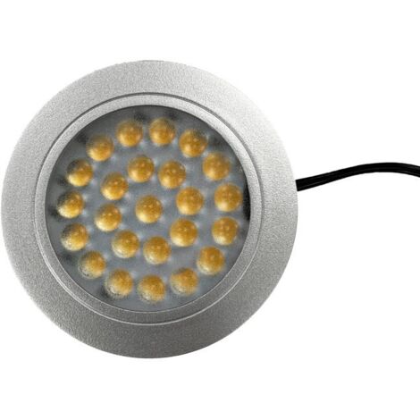 Barcelona Led – Spot encastrable 2W 12V – Argent – 24 puces LED SMD2835 – Angle d'ouverture 61° – Classe de protection IP20