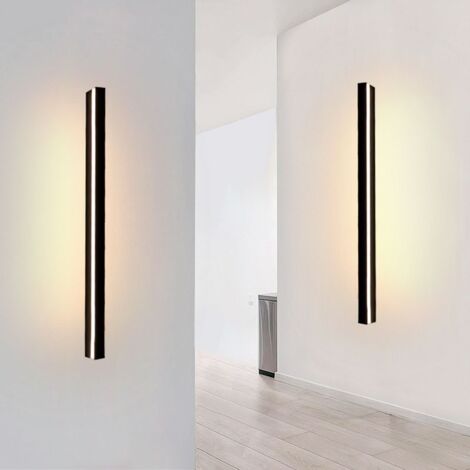Applique murale linéaire LED intégrée - 33W - 150cm - IP20 - Noir