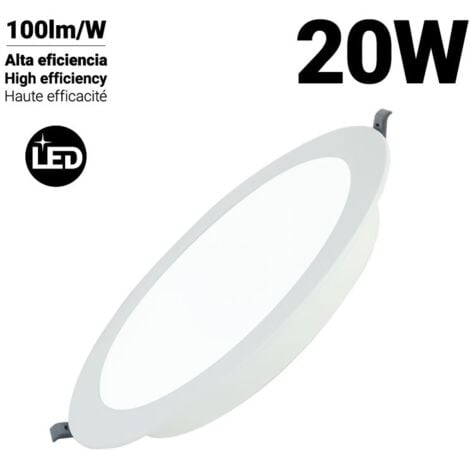Spot LED encastrable circulaire 20W - Découpe Ø190mm - Blanc Chaud