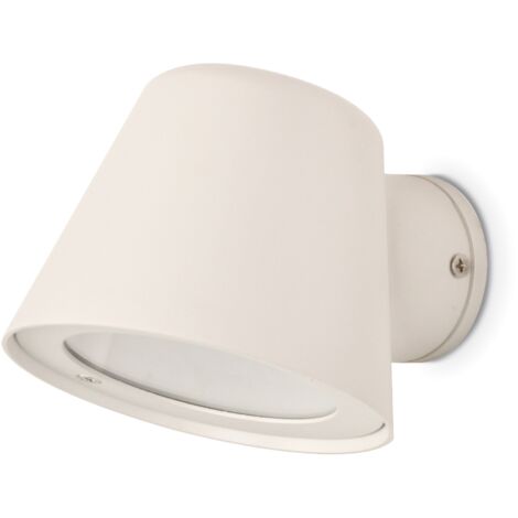 Barcelona Led – Applique murale extérieure LED – Hublot d'extérieur en aluminium et verre – Ampoule GU10 5W incluse – IP44 pour protection humidité